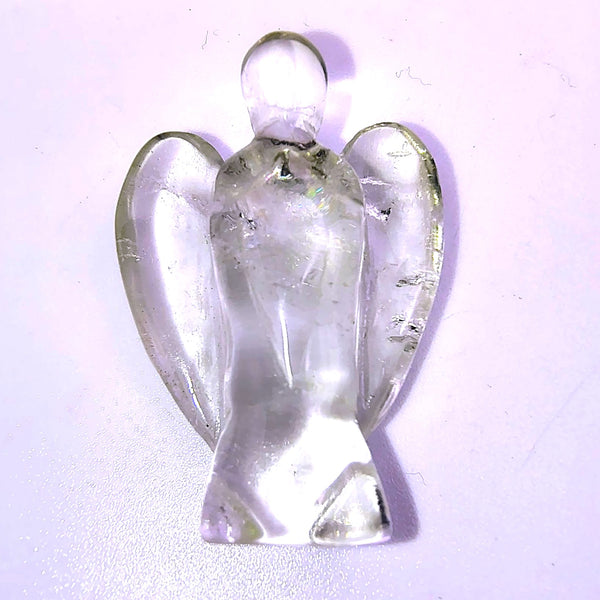 Clear Quartz Guardian Angel Natural Pendant Pocket Worry