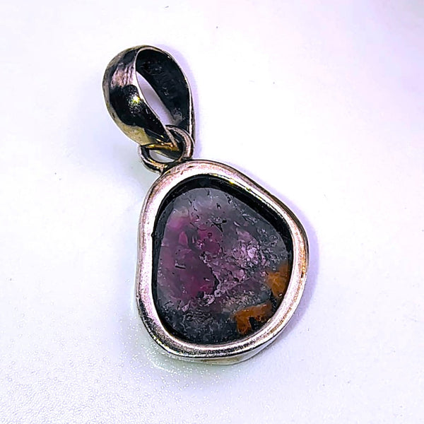 Watermelon Tourmaline Pendant Sterling Silver