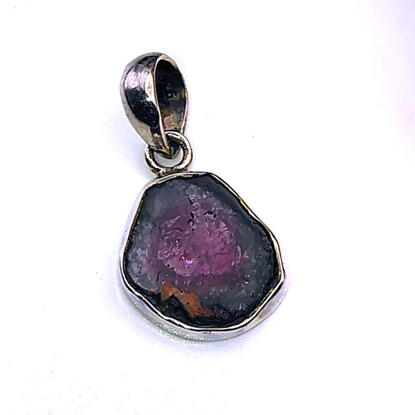 Watermelon Tourmaline Pendant Sterling Silver