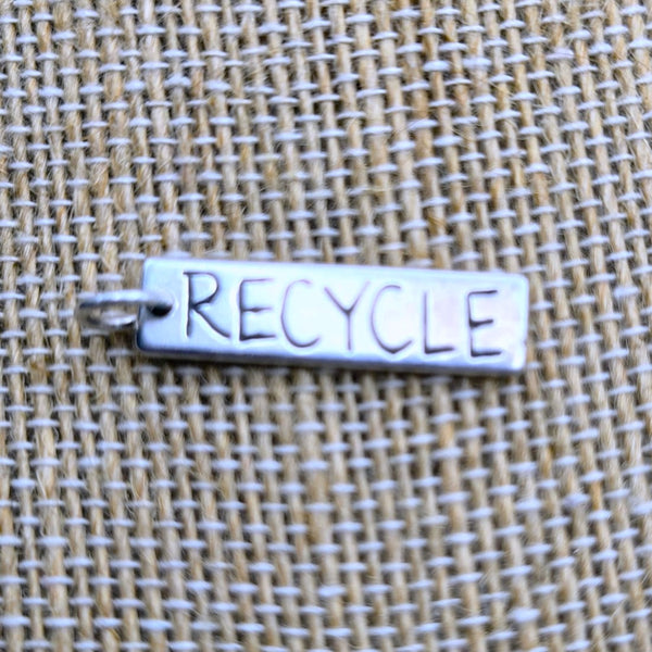 "RECYCLE" Pendant Sterling Silver