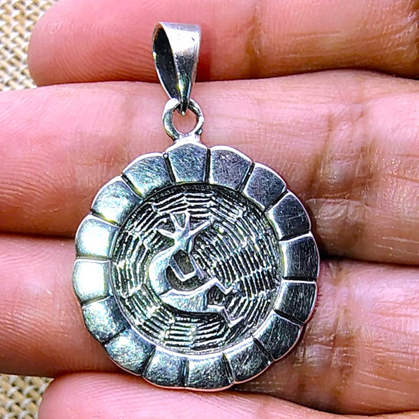 Hopi Kokopelli Native American Deity Pendant Sterling Silver