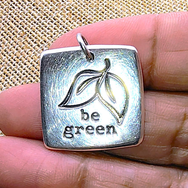 be green Pendant Sterling Silver
