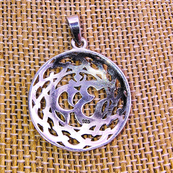 Celtic knot Om Pendant Sterling Silver