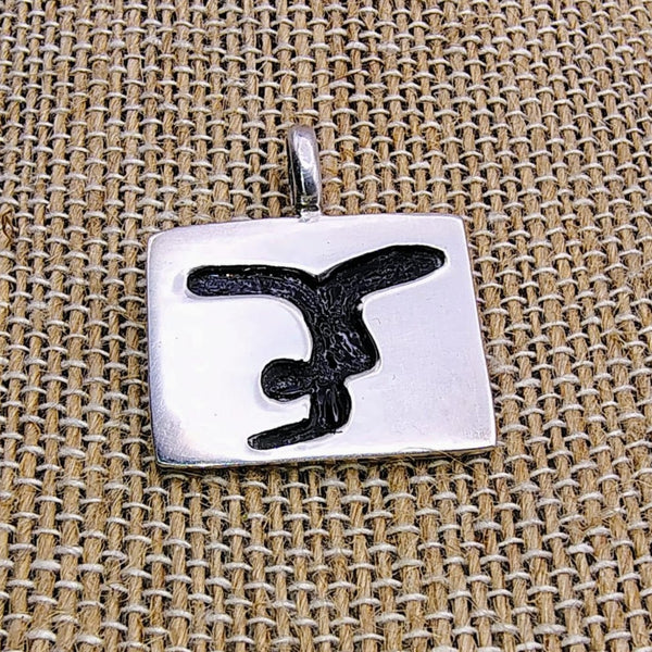 Yoga Scorpion Pose Pendant Sterling Silver