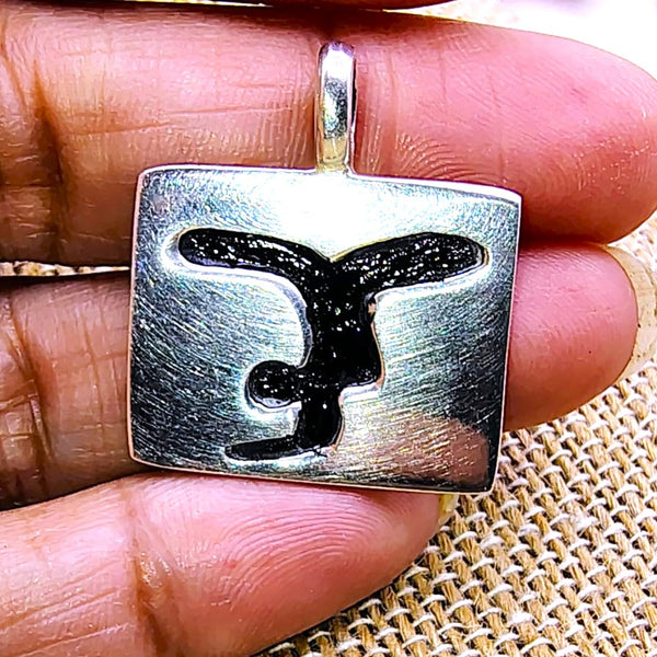 Yoga Scorpion Pose Pendant Sterling Silver