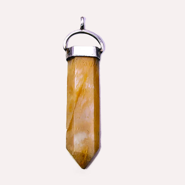 Moonstone hexagonal Point Pencil Pendant