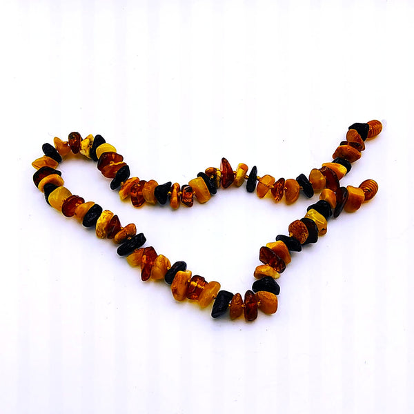 Multi-color Baltic Amber chip 13" choker necklace
