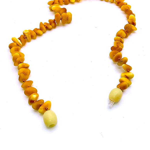 Baltic Amber yellow "egg yolk" beads 13.6" choker necklace