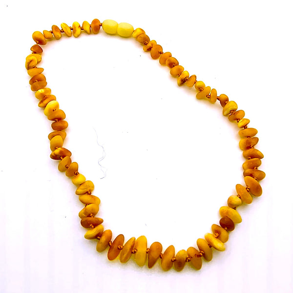 Baltic Amber yellow "egg yolk" beads 13.6" choker necklace