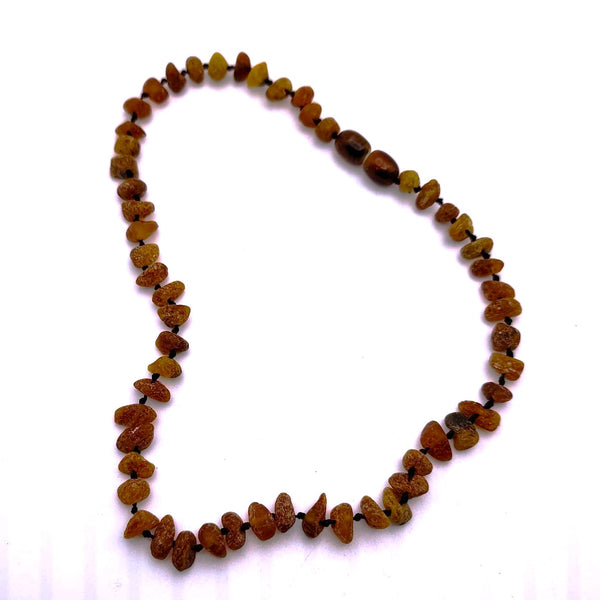 Baltic Amber Cognac opaque beads 12.5" choker necklace