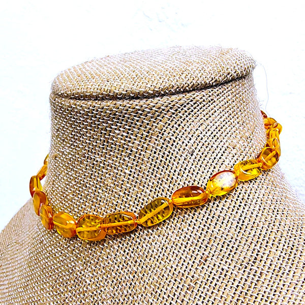 Honey Bead Baltic Amber choker necklace
