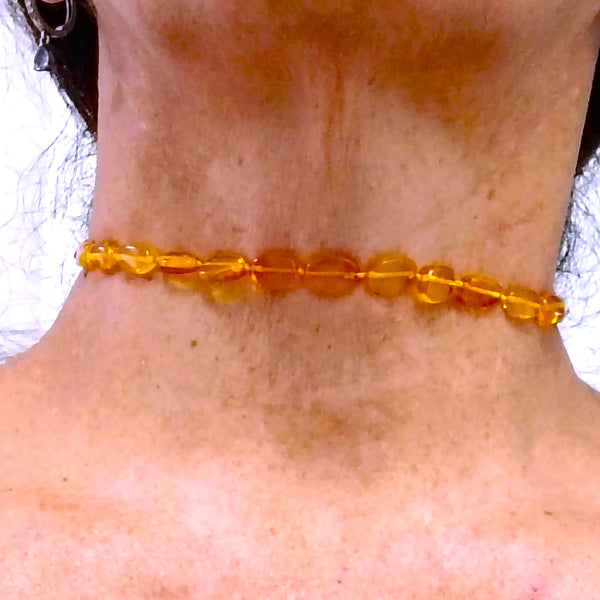 Honey Bead Baltic Amber choker necklace