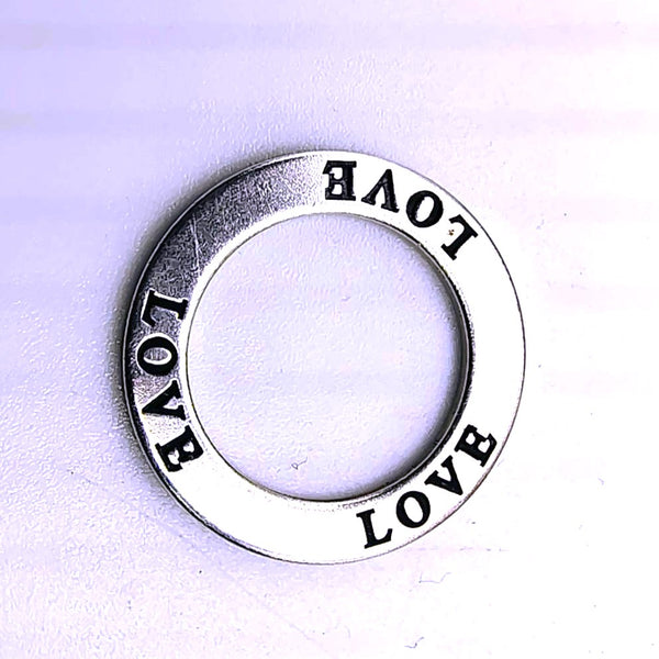 Love Circle Affirmation Pendant Sterling Silver