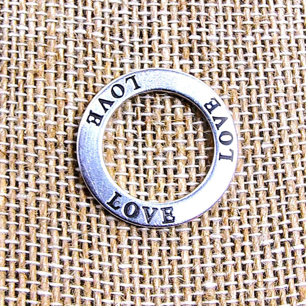 Love Circle Affirmation Pendant Sterling Silver