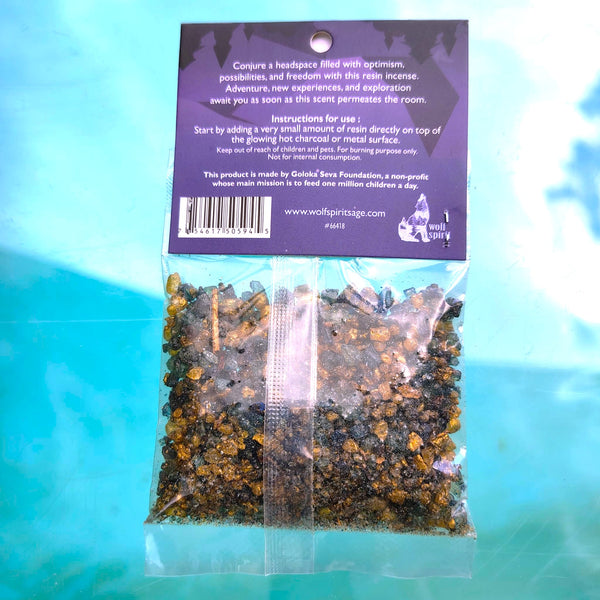 Natural Resin Incense Opportunity & New Beginnings "OPEN ROADS" wolf Spirit