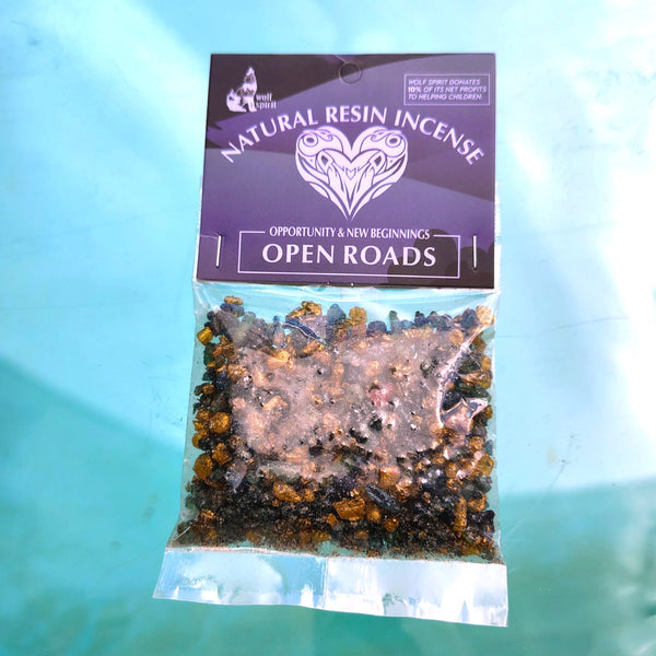 Natural Resin Incense Opportunity & New Beginnings "OPEN ROADS" wolf Spirit