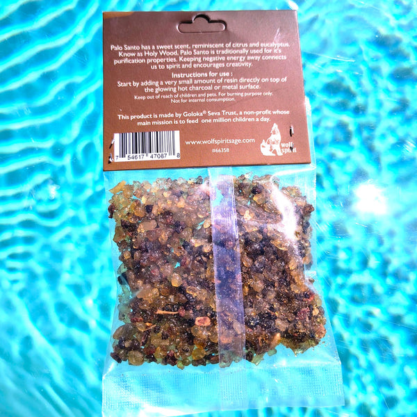Natural Resin Incense Creativity & Connection "PALO SANTO" wolf spirit