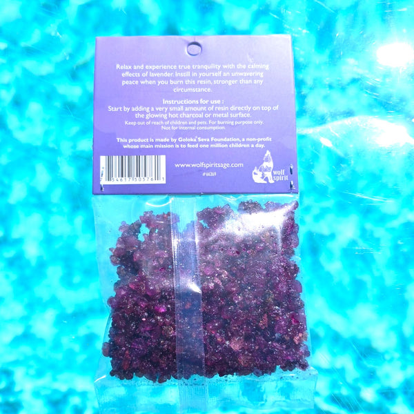 Natural Resin Incense Relaxation & Peace "LAVENDER" wolf spirit