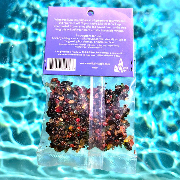 Natural Resin Incense Blessings & Sacred Offering "3 KINGS" wolf Spirit
