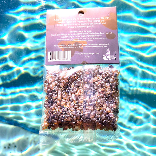 Natural Resin Incense Achievement & Wealth "SUCCESS & PROSPERITY" wolf Spirit