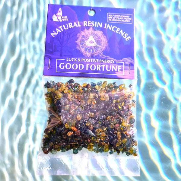 Natural Resin Incense Luck & Positive Energy "GOOD FORTUNE" wolf Spirit