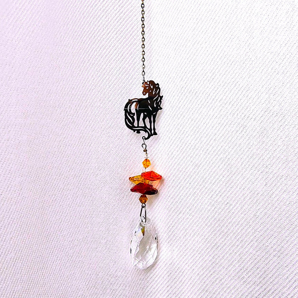 Mini Sun Drop Unicorn with Crystal hanger 10"