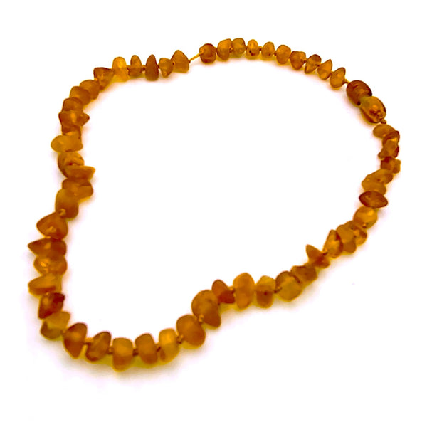 Baltic Amber Honey opaque beads 12.5" choker necklace