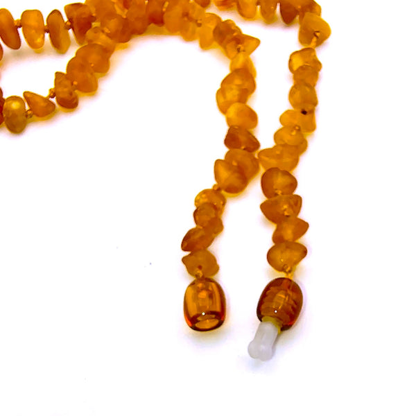 Baltic Amber Honey opaque beads 12.5" choker necklace