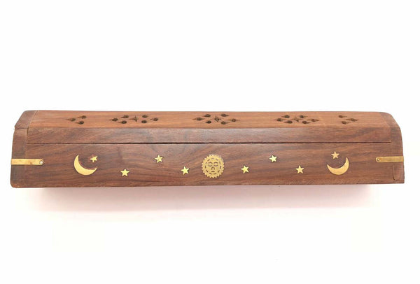 Celestial Wooden Incense Burner and Storage Box