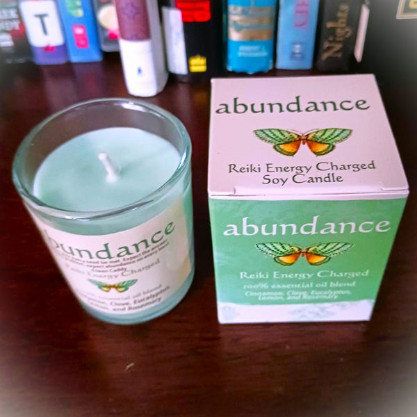 Abundance Reiki Energy Charged Soy Candle
