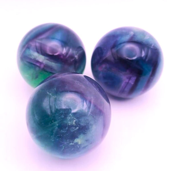 Sphere Fluorite Rainbow Crystal Tumbled