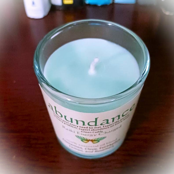 Abundance Reiki Energy Charged Soy Candle