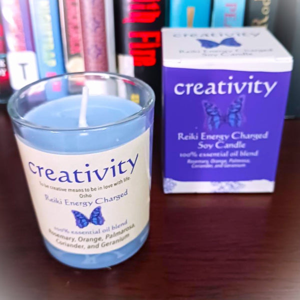 Creativity Reiki Energy Charged Soy Candle