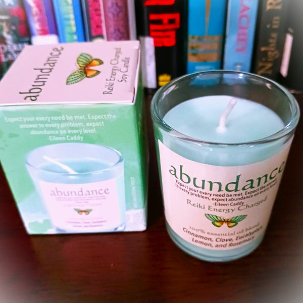 Abundance Reiki Energy Charged Soy Candle