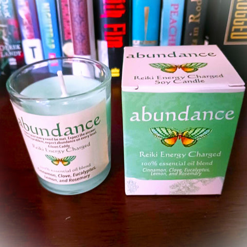Abundance Reiki Energy Charged Soy Candle