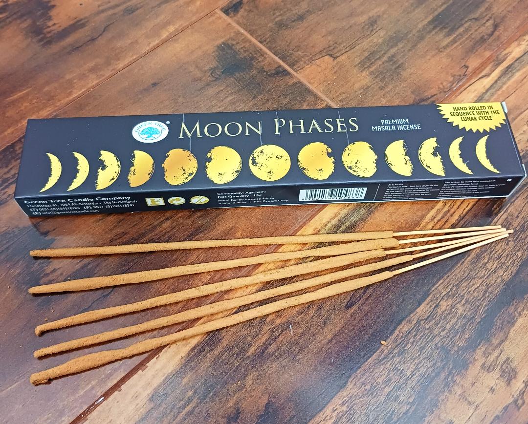 【新品未開封・まとめ売り】Moonbin & Sanha INCENSE 20枚 Green Tree Moon Phases Premium Masala Incense Sticks – Five