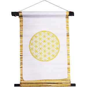 Small Seagrass Scroll Banner - Flower of Life