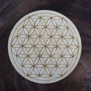 Sacred Geometry Grid Wood Small 5" diameter